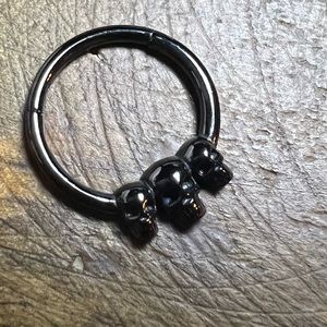 Skull septum body jewelry